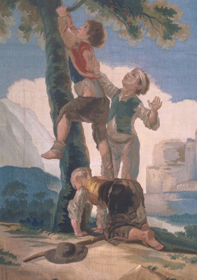 Ragazzi che scalano un albero da Francisco de Goya